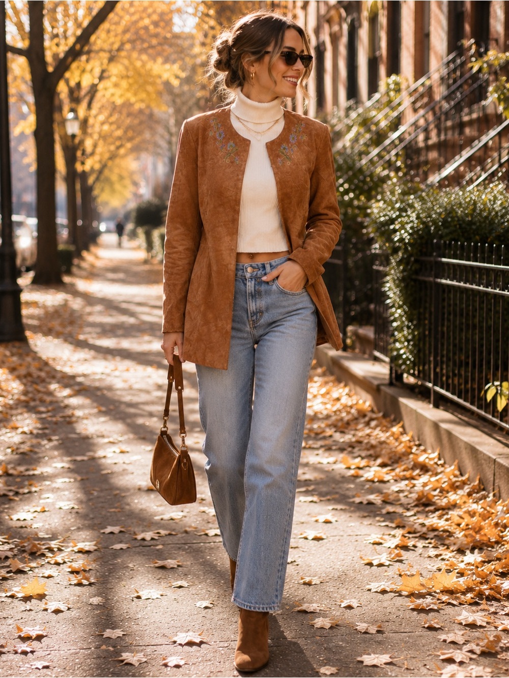 Vintage Suede Camel Brown Jacket w/ original tags
